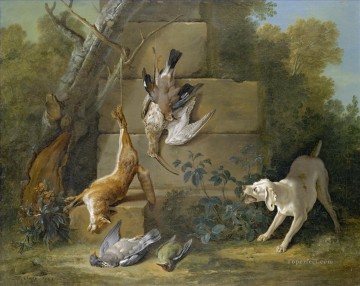 Jean Baptiste Oudry hund Guarding totem Wild Ölgemälde